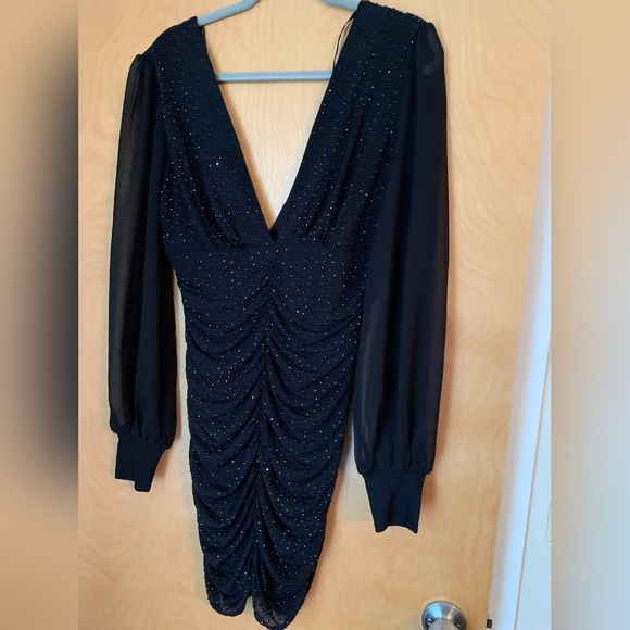 Windsor Sheer Long Sleeve Dress Size L - Picture 2 of 4